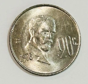 20 Centavos 1976 Francisco I. Madero Mexico Nice Coin!!! Combined Shipping - Picture 1 of 2