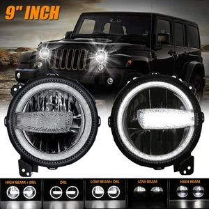 AUXBEAM 9" inch LED Headlights DRL Hi/Lo for Jeep Wrangler JL Gladiator 18-24 - Picture 1 of 12