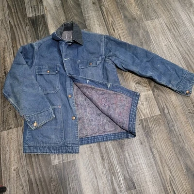 Chaqueta vaquera vintage JC Penny Big Mac para tareas XL azul forrada con manta Foto 1 de 4