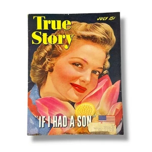 True Story Magazine July 1943 WW2 Home Front Vintage 1940s Womens Pulp Fiction - Picture 1 of 14