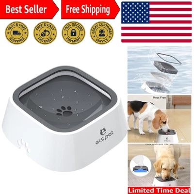 Alimentador de agua para mascotas a prueba de derrames de 1 L - Tazón de bebida lenta para viajes y hogar Foto 1 de 4