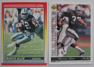 Marcus Allen 2-card lot Oakland Raiders NFL - Picture 1 of 2