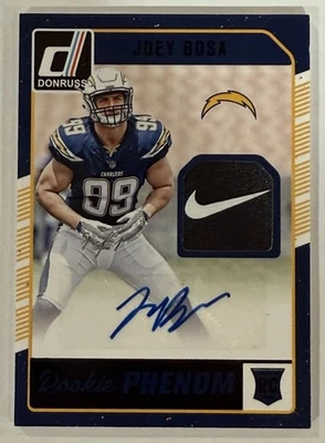2016 Donruss Joey Bosa Rookie Phenom Nike Swoosh etiqueta de lavandería automática 1/1 Foto 1 de 4