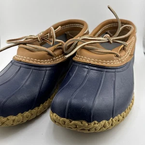 Origina LL Bean Women's Waterproof Rubber Moc Toe Duck Ankle Boots Size 10 Wide - Picture 1 of 10