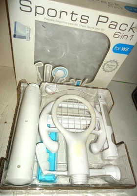 Nintendo Wii 6 in 1 Sports Accessory Pack Complete Set New in Open Box Complete! - Image 1 of 2