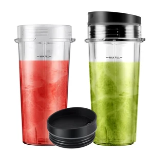 2er-Pack 16 Unzen Ninja Mixer Ersatz Becher mit Schluck Deckel, Mixer Ersatz - Bild 1 von 7