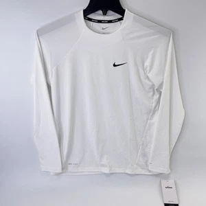 Nike Swim Women's Essential Long Sleeve Hydro Rash Guard White Sz Large READ - Picture 1 of 9