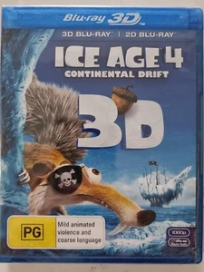 Ice Age 4 Continental Drift 3D + 2D Blu ray Brand New Region B - Picture 1 of 2