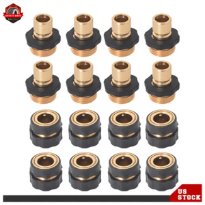 8 Pack 3/4" Garden Hose Quick Connect Water Hose Fit Brass Female Male Connector - Picture 1 of 8