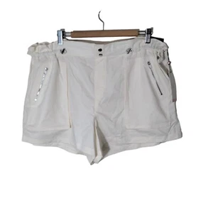 Calia By Carrie Underwood Woven Paper Bag Shorts Mod Rise Relaxed Fit Size XL - Picture 1 of 13