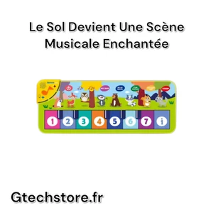 Jouet musical enfant, tapis piano 80*30cm, clavier sol danse cadeau fille garçon - Photo 1/9