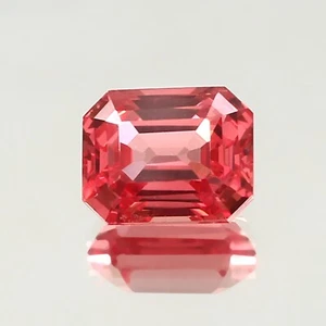 Terrefic 10x8 MM Natural Ceylon Padparadscha Sapphire Loose Radiant Cut Gemstone - Picture 1 of 4