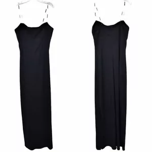 Allen B Black Evening Maxi Dress Size 10 - Picture 1 of 9