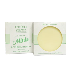 Ma'na Organix Hempseed Oil Mint Intensive Therapy Hair Conditioner Bar 3 oz. - Picture 1 of 1
