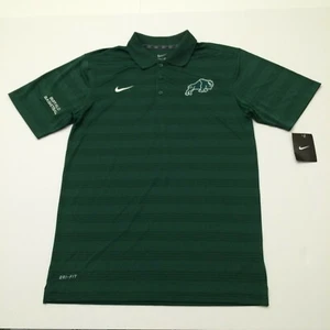 Nike Dri-fit Golf Polo Shirt Green Stripes Buffalo Basketball Logo sz Men S - Picture 1 of 10