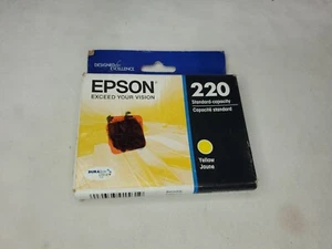 NUEVO Cartucho de tinta Epson 220 amarillo T220420 genuino caducado 02/2023 - Imagen 1 de 4