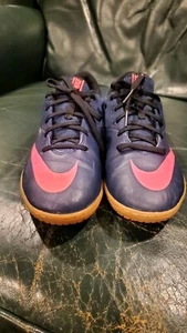Nike Mercurial Pink Navy Blue US 5.5 Indoor Soccer Futsal Cleats - Picture 1 of 9