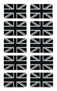 Union Jack 3D gel decorativo banderas del Reino Unido juego de pegatinas para coche coche moto: juego de 10 - Imagen 1 de 8