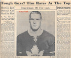 Original 1962 Tim Horton "Muscleman Of The Leafs" One Page Vintage Photo Article