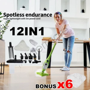 Steam Mop Handheld Carpet Cleaner High Pressure Steamer Floor Cleaning 1300W - Picture 1 of 27