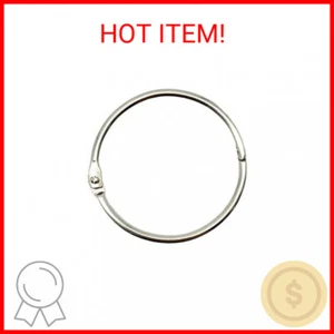 2 Inch (15 Pack) Loose Leaf Binder Book Rings, with Metal Nickel Plated for Key, - Picture 1 of 2