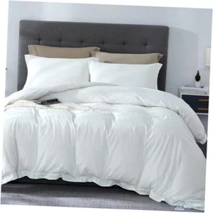 Alaskan Size Duvet Cover Only, 600 Large Oversized King 132" x 120" White - Picture 1 of 8