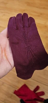 Guantes morados ciruela vintage Mid Century Elvette Dawnelle para mujer y mujer talla 6,5 Foto 1 de 3