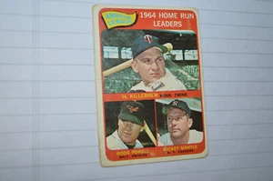 1965 Topps #3 A.L. Home Run Leaders mit Killebrew Powell Mantle HOF  - Bild 1 von 8