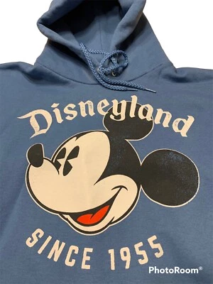 Disneyland Sudadera con Capucha Para Hombre Azul Grande Mickey Mouse Unisex Pullover Bolsillos Canguro Foto 1 de 4