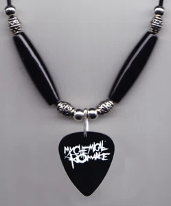 My Chemical Romance Black Guitar Pick Necklace - MCR - Picture 1 of 2