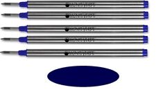5 Monteverde Rollerball Refills For Montblanc Pens, DARK BLUE Medium, M23