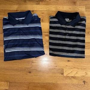 Champion Rec Tech Mens Polo Short-Sleeve Duo Dry Fit Shirt Black Tan Navy LOT XL - Picture 1 of 9
