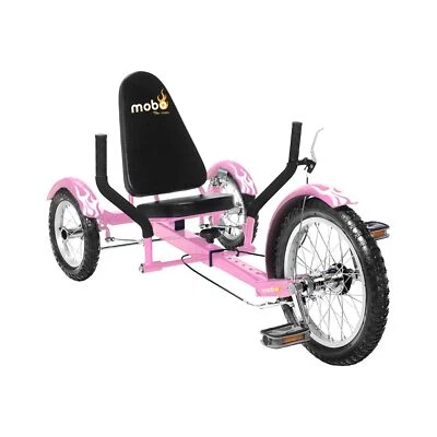 Mobo Triton Pedal Go Kart Trike. Kids 3-Wheel Bike. Youth Cruiser Tricycle Pink - Image 1 of 4