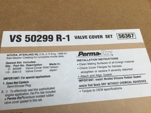 Fel-Pro VS 50299 R-1 valve cover set 56367 Acura,Sterling V6 1986-91 - Bild 1 von 12