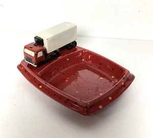 "Cenicero de cerámica vintage semi camión para fumar MCM Man Cave 7,5"" X 5,5""" - Imagen 1 de 4