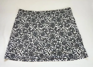 New York Laundry Women's Floral Pull On Skort Gray/White Size Large - Picture 1 of 8