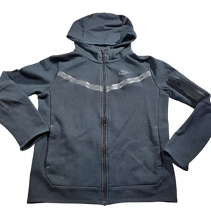 Nike Tech Fleece Hoodie Boys Large Black Performance Gym Full Zip Flaw* - Picture 1 of 9