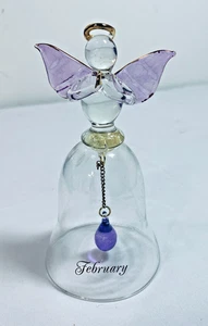 GANZ Februar Engel Geburtstag Belle lila Amethyst Flügel/Klapper, gold vergoldet Heiligenschein - Bild 1 von 6