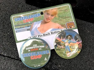 Cheerleader Camp - Set of (2) 2.25" Buttons | ☙Burial🪦Badges❧  - Picture 1 of 5