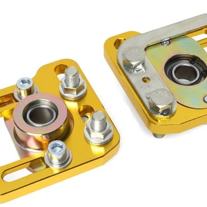 For 79-89 Ford Mustang Front Aluminum Adjustable Camber/Caster Plates Kit Gold - Bild 1 von 5