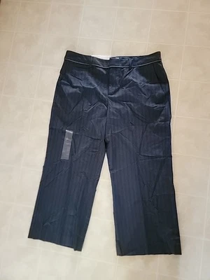 Pantalones capri a rayas para mujer Calvin Klein 100 % algodón talla 10 nuevos Foto 1 de 3