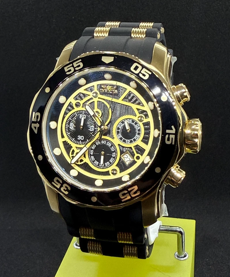 INVICTA PRO DIVER SCUBA 25710 CRONÓGRAFO HOMBRE DORADO NEGRO 48MM NUEVO Foto 1 de 4