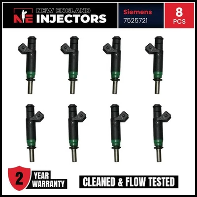 Reman Siemens 7525721 Fuel Injector Set  (8) V8 BMW 4.4L 4.8L 550i 545i X5 650i - Image 1 of 4