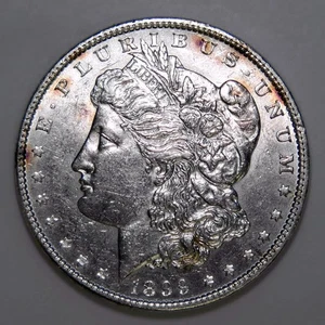 Dólar de plata Morgan 1899 AU+ detalles fecha clave k135 - Imagen 1 de 2
