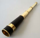 Nautical Solid Brass Telescope 18 Inch Black Leather Bounded handmade design new