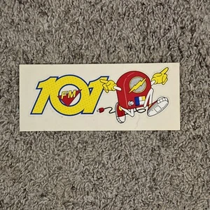 KLOL 101 FM Houston 1980s Runaway Radio Rockwear Back Bumper Sticker - Picture 1 of 2