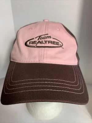 Ladies Team Real tree Camo Hat Embroidered  Pink/brown Logo Women’s Hunting Cap - Image 1 of 4