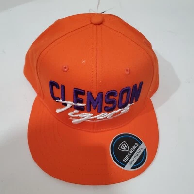 Clemson Tigers snapback hat orange purple trucker cap snapback hat New w/ Tags - Image 1 of 4