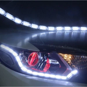 Lámpara de señal de giro secuencial DRL de tira de luz LED flexible para automóvil 12 LED Switchback. - Imagen 1 de 9