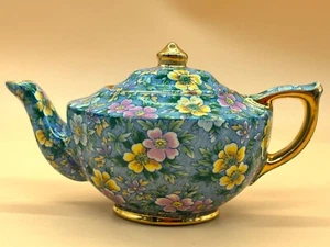 Vintage Sadler Keramik Petite Fleur Chintz Miniatur/eine Tasse Teekanne. - Bild 1 von 10